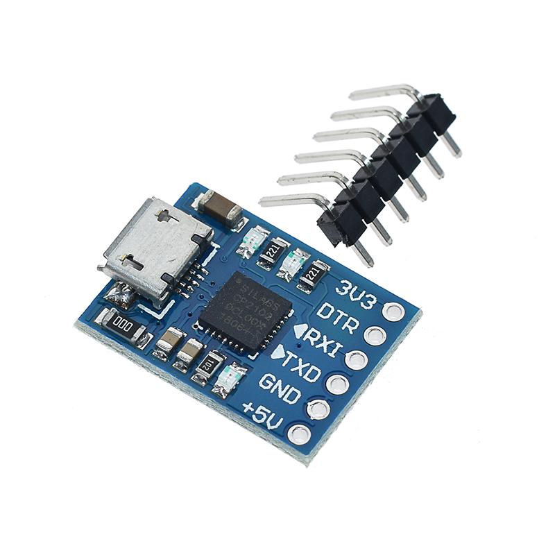 LIZAO CP2102 USB 2.0 to UART TTL 5PIN Serial Converter Module, Replace FT232 CH340 PL2303 for STC Download