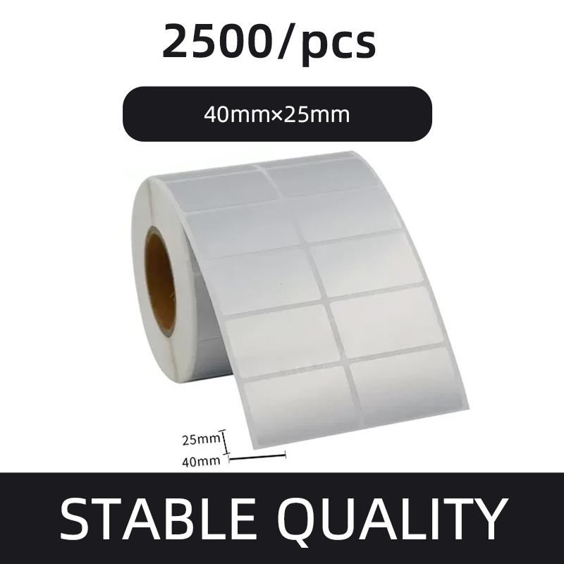 Этикетка со штрих-кодом из матового серебристого ПЭТ 20 30 40 50 60 70 80 90 100 Термотрансферная лента для принтера Наклейка