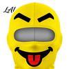 Digital Print Mask Funny Expression Balaclava Ski Mask Windproof Face with Dust Proof Cycling Neck Gaiter Winter Full Hood for Skiing Snowboarding