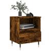Nightstand Smoked Oak Finish 40 X 35 X 50 Cm Engineered Wood