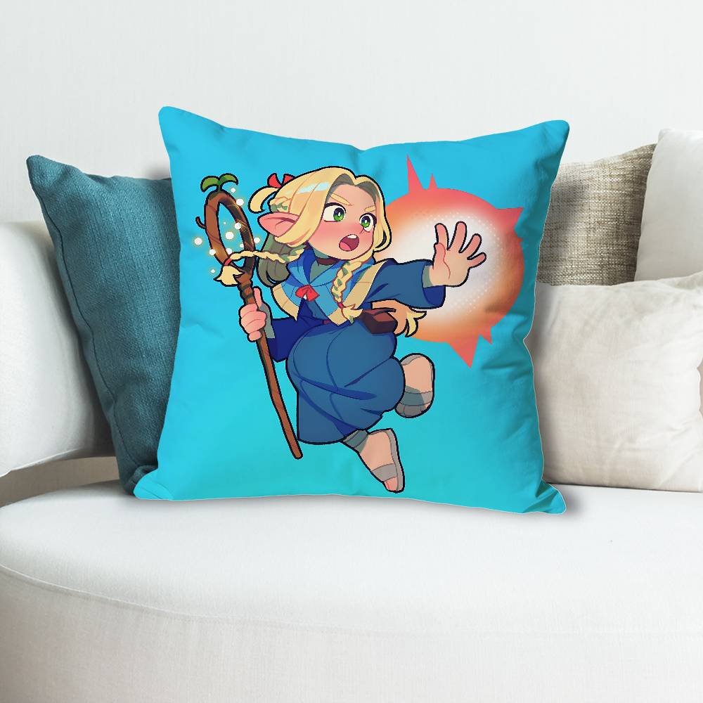 DDelicious in DDungeonsS Anime Celebrity Merchandise AllMatch Printed Pillow Case Sofa Car Office Room Decoration Protector