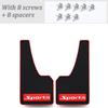 2PCS Car SUV Truck Mud Flap Universal Mudguards Fender Sport Styling Black & Red