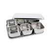 Stainless Steel Food Preparation Box 6/8 Grid Dessert Ingredient Box Seasoning Storage Box  Hot Pot