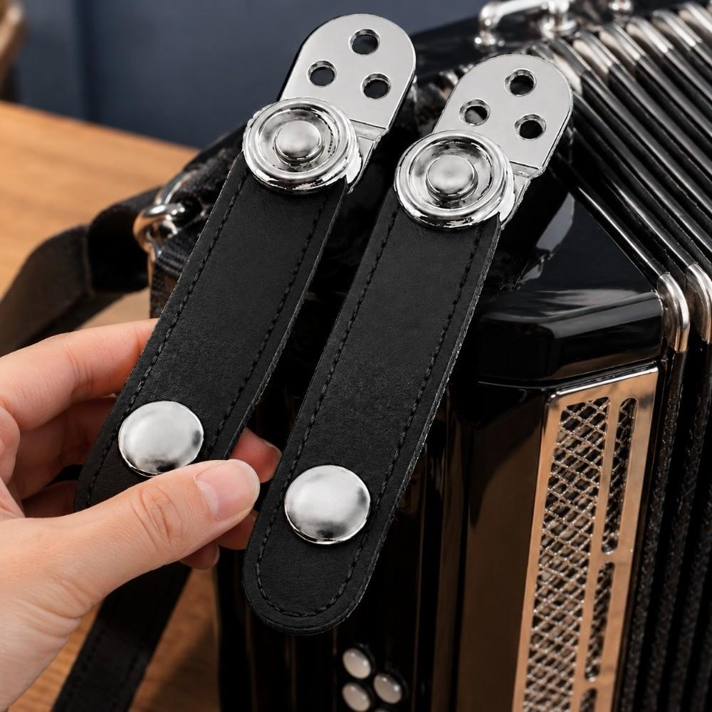 2pcs/set Black Accordion Bellows Strap Holder  for Music Parts