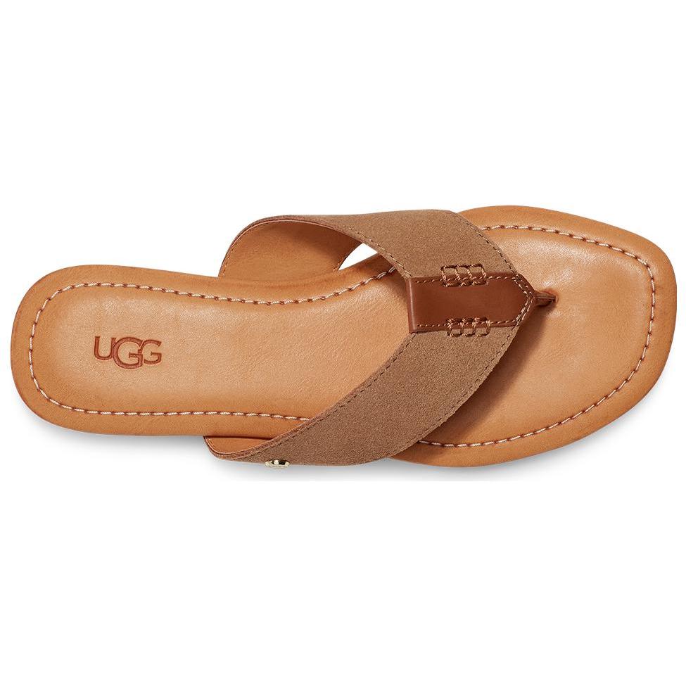 UGG Шлепанцы-вьетнамки из замши Carey 1139051-CHE