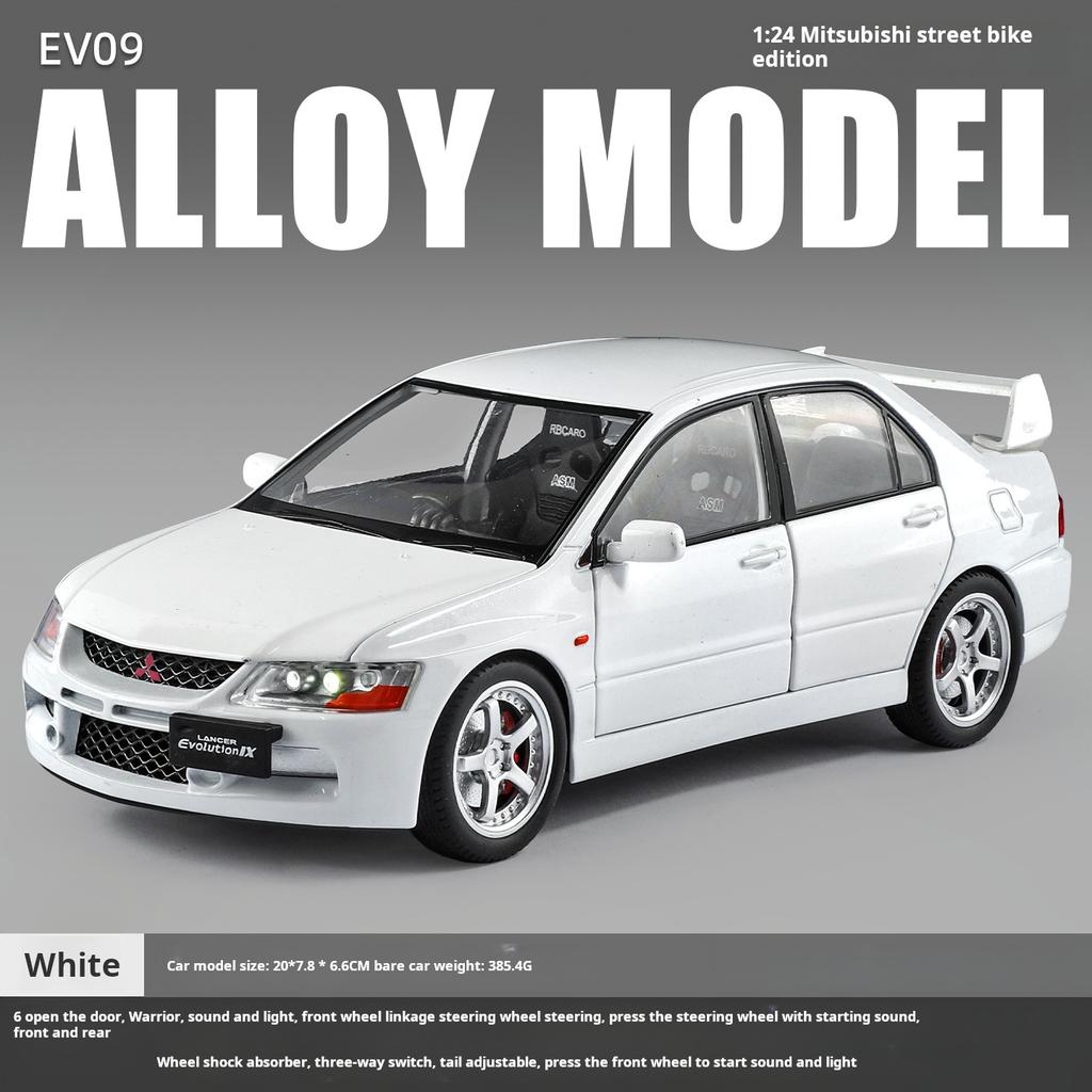 Official authorized 1:24 Mitsubishi EV09 Street Edition Alloy car Model Toy car Sound&light toy car boys Gift collectibles