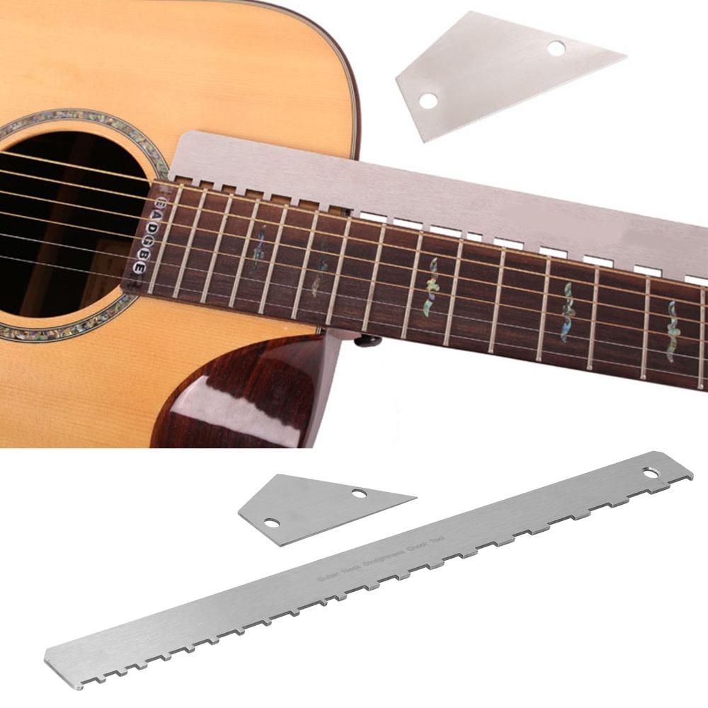Metal Guitar Neck Ruler Silver Musical Instrument Accessories Precision Luthier Tool Luthier Work