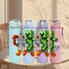 1PC Pixel Game Chicken Character 750ml Color Plastic Water Bottle Leakproof Flip Straw Lid For Sports Office Home Use
