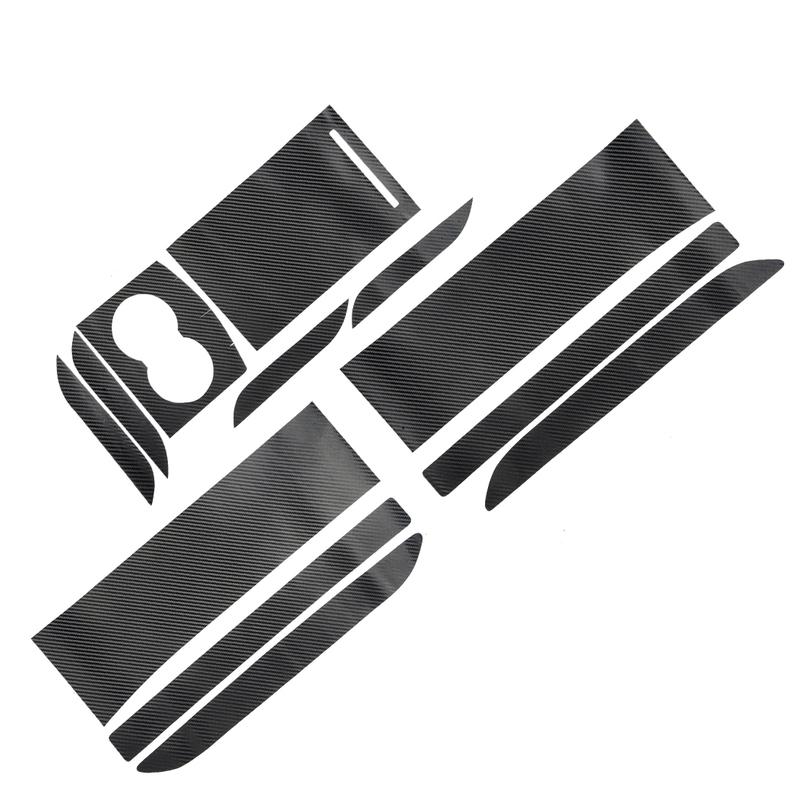 1 Set 3D Full Interior Trim Sticker Cover Film Fit for Tesla Model X S Dashboard Center Console Cup Holder 2012- LHD