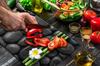 GLASS PLATE CUTTING BOARD 52x40 STONE