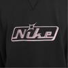 Nike Удобная толстовка Club Oversize с круглым вырезом, унисекс, черная глазурь-розовая HQ2957-010