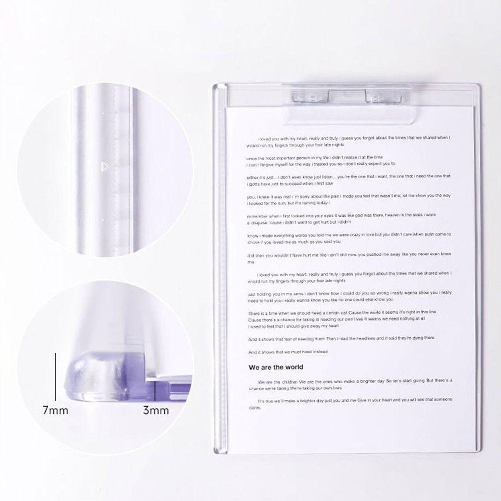 With Graduated Scale Memo Clipboard Durable Paper Organizer Portable Menu Folder Writing