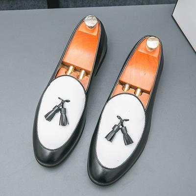 Мода Новые Мужские Белые Черные Смешанные Кисточки Лакированная Кожа Повседневная Обувь Лоферы Мокасины Свадебные Выпускные Балетки Zapatillas Hombre