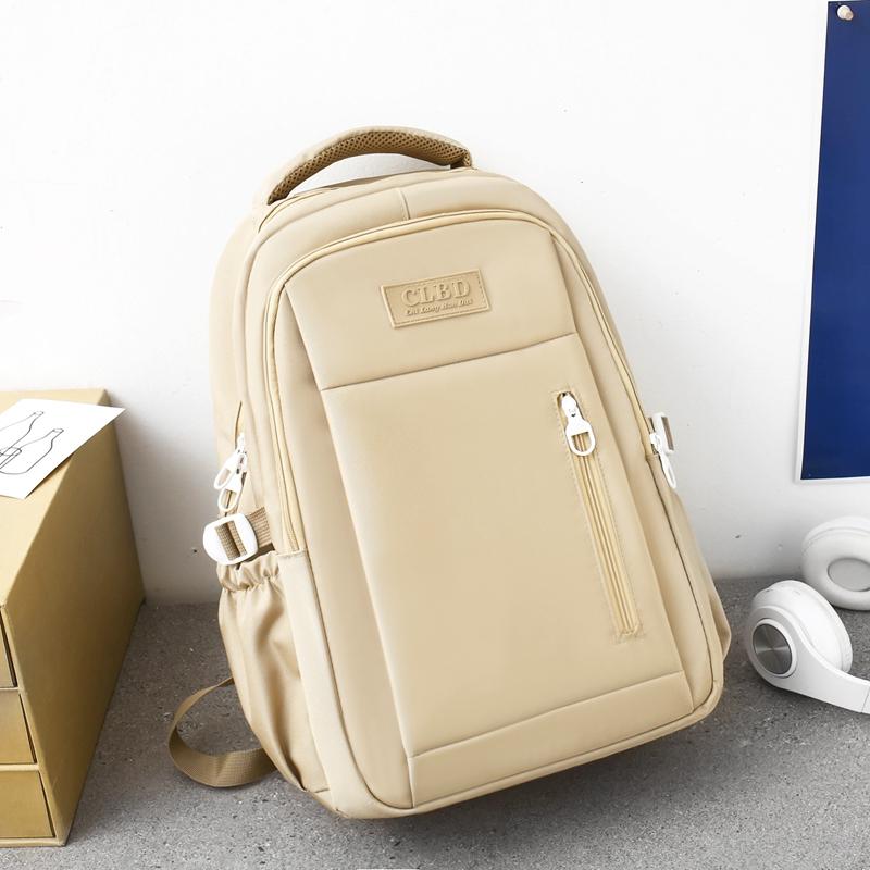 Школьный рюкзак для младших и старших школьников, рюкзак большой емкости, однотонный рюкзак