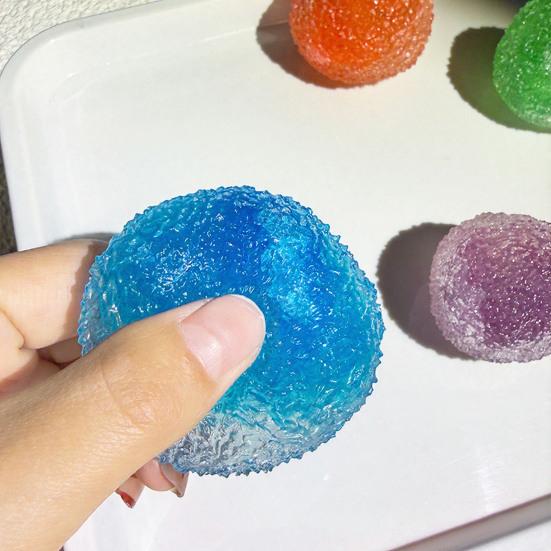 Shapeable Stress Ball Anxiety Relief Textured Squeeze Ball Soft Stretchy Moldable Ball Pinch Fidget Toy