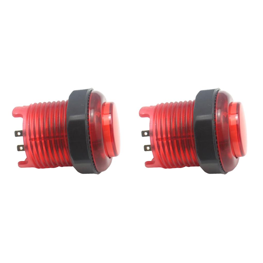 Illuminated Push Button Game Machine Fittings Console Micro Switch Snap Start Parts Cabinet Board Arcade Self-Assembly