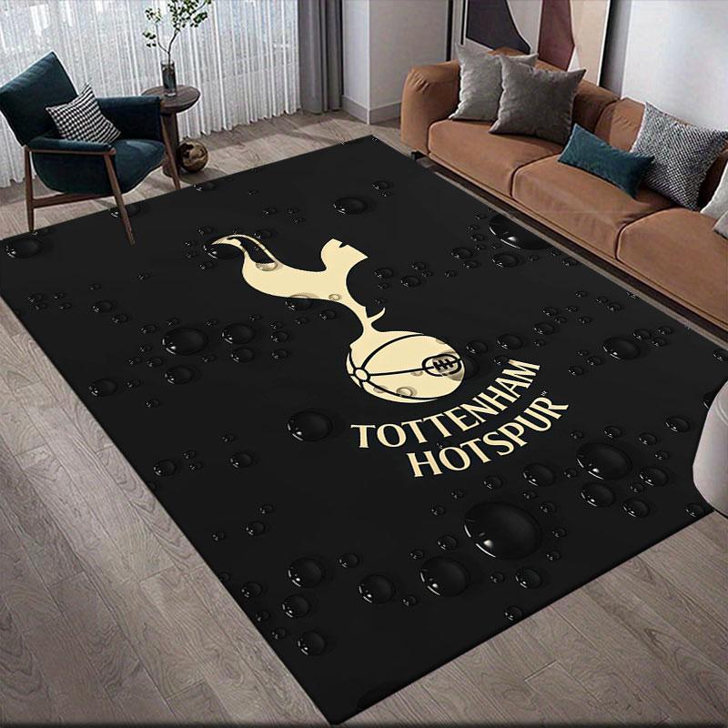 Spurs Flannel Printed Carpet, Home Sofa Decoration for Living Room & Bedroom, Non‑Slip Play Flannel Floor Mat for Game Room