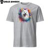 Colorful Samoyed Dog Unisex T-Shirt | Unique Design | Short Sleeve Tee