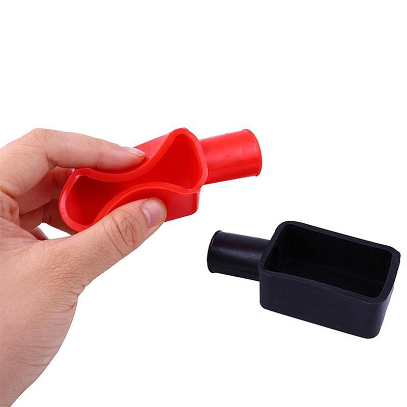 Новый! 2 шт. Черный+Красный Универсальные Защитные Колпачки для Клемм Автомобильного Аккумулятора Отрицательный Положительный Терминал Защита Запасные Аккумуляторы Автомобиля