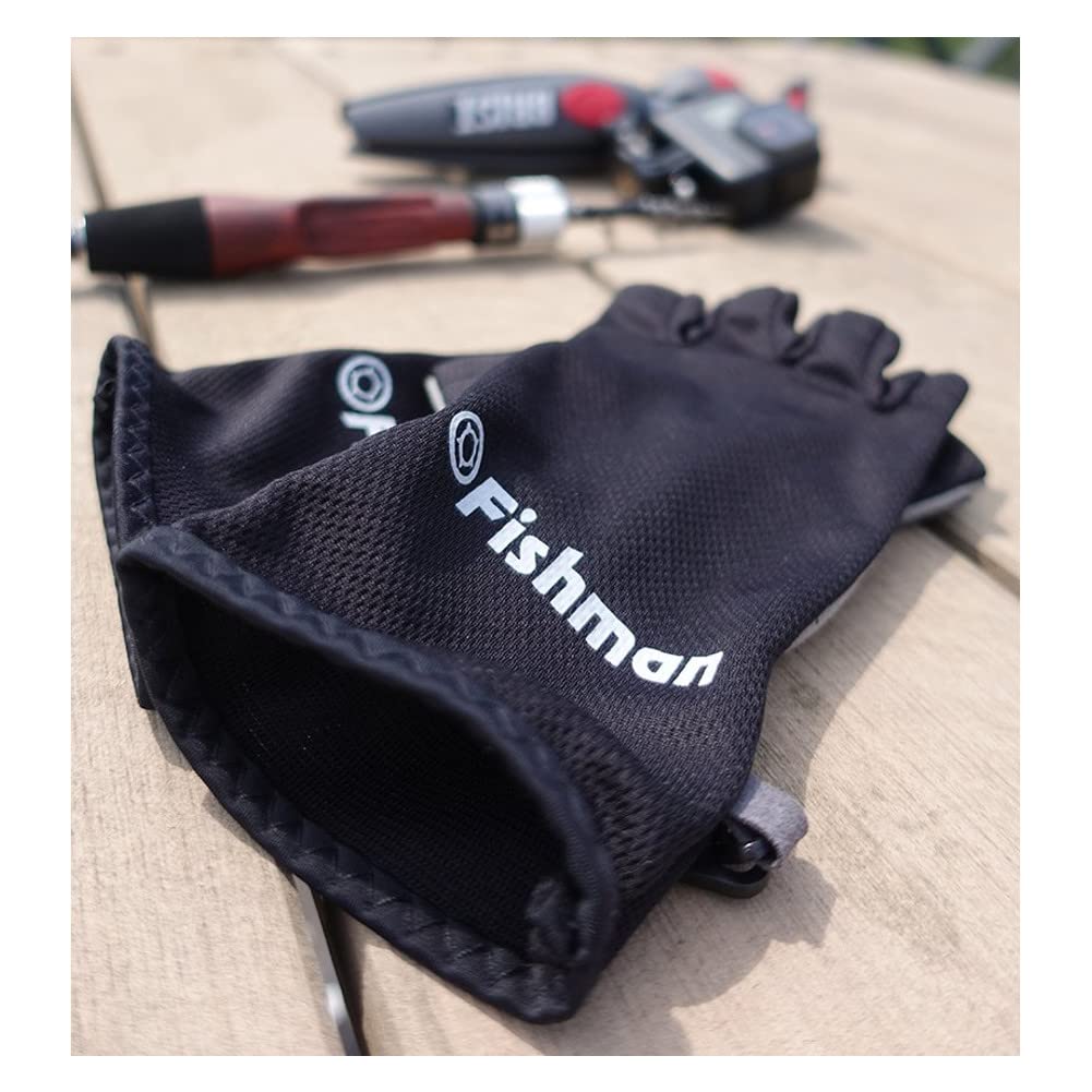 FISHMAN Летние перчатки без пальцев 5, черные, XXL GB-201810