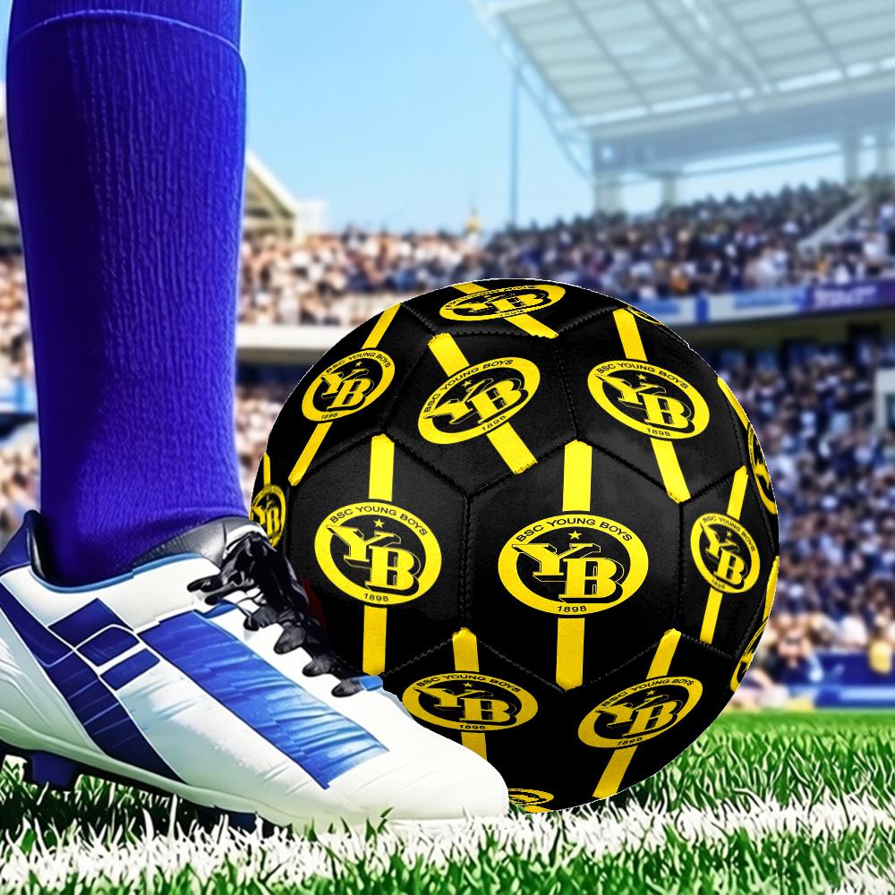 BSC Football Yellow And Black Unity Size 5 Soccer Ball, Suitable for Training and Matches, High-Elasticity, Wear-Resistant Material Gift for Fan
