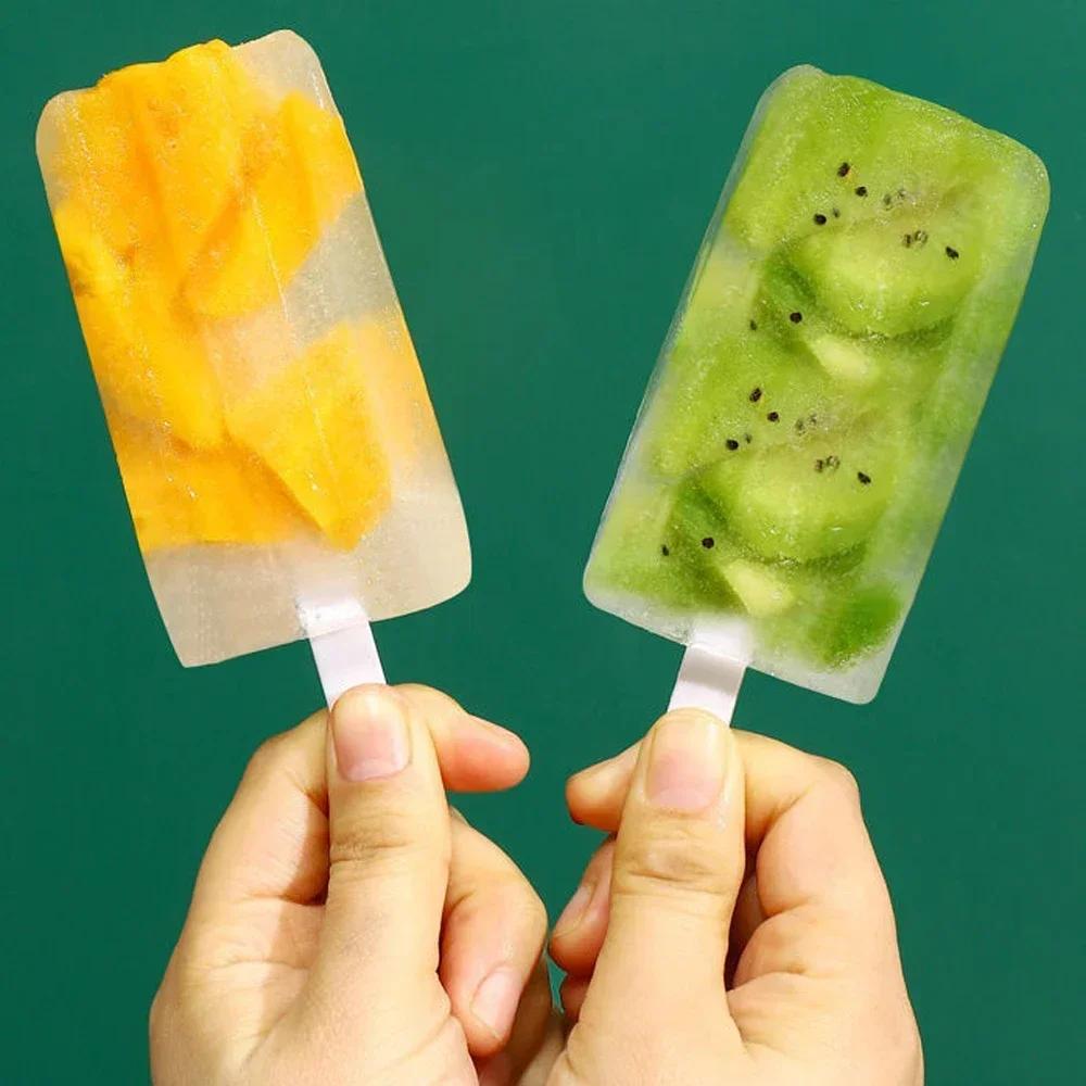 Пластиковая форма для мороженого на 4 ячейки, форма Magnum, DIY, для фруктового сока, эскимо, кубиков льда, лоток для льда, форма для эскимо, аксессуары для выпечки