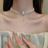 Аксессуары Cheongsam Pearl Jewelry Set Macbeth Pearl Ears Collar Ear Studs Set Women Collar