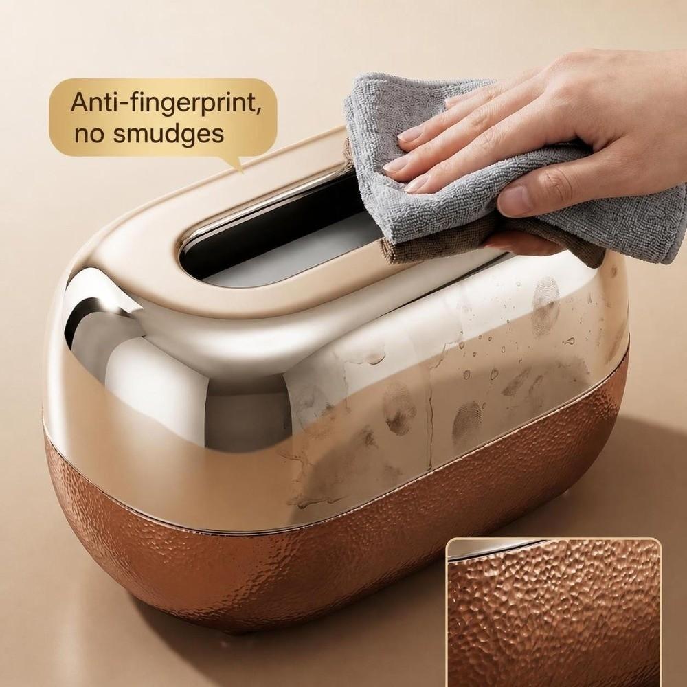 Wood Grain Napkin Holder Mirror Surface Tissue Box Modern Minimalist Tissue Box Dispenser Office
