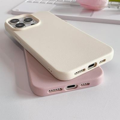 Роскошный кожаный противоударный чехол для iPhone 16 15 14 13 12 11 Pro Max Plus силиконовый мягкий карамельный цвет матовый чехол TPU тонкий корпус