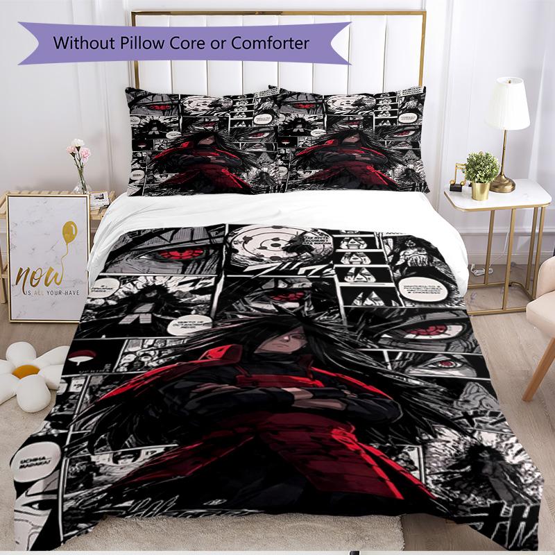3pcs Duvet Cover Set (1*Duvet Cover + 2*Pillowcase, Without Core), Demon Slayer Print Soft All‑Season Bedding Set, Home Bedroom Decor Gift