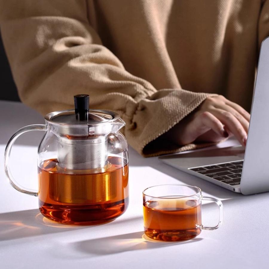 SAMADOYO Heat-resistant Glass Teapot, Tea Pot, Tea Water Separation and Filtration, Household High-capacity Tea Set, Tea Set
