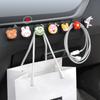 Cartoon Multifunctional Mini Hook Car Hook Car Seat Back Creative Cute Car Sticky Mini Hook Interior Car Accessories