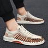 Men's Sandals 2025 New Men's Summer Trend Woven Casual Beach Shoes Vietnam Roman Cool Slippers