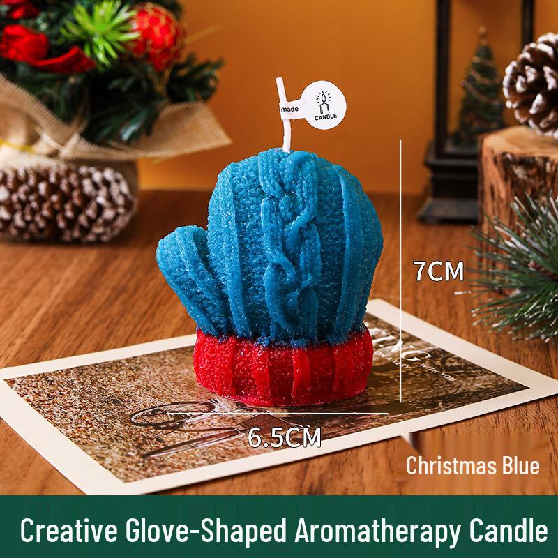Festive Scented Candle: Christmas Gloves Ornament - Cute Holiday Gift for Healing Atmosphere