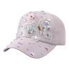 Elegant Crystal Baseball Hat for Women Breathable Sun Protective Hat with Butterfly Design for Vacation Spring Headwear