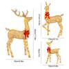 3 Pcs Outdoor Yard Christmas Decorations with Light Lighted Reindeer Xmas Decoration Light Up Christmas Yard Decoration for Xmas