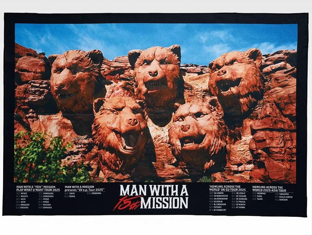 MAN WITH A MISSION MAN WITH A MISSION MWAM 15-ЛЕТНИЙ ЮБИЛЕЙ 2026 Последний Полотенце Визуальное Полотенце