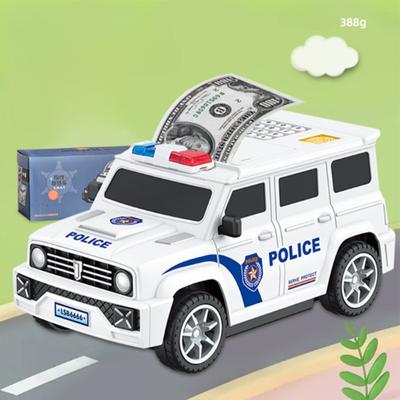 Модель автомобиля SWAT, копилка, отпечаток пальца, пароль, банкомат, наличные, монета, автоматическая прокрутка, бумажная коробка для экономии денег, детские игрушки