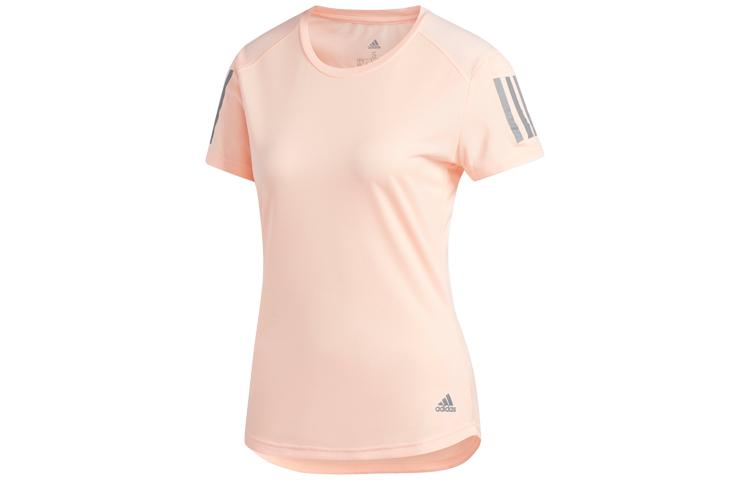 Adidas T Shirts Women's Light Pink Crew Neck Moderate DX1975