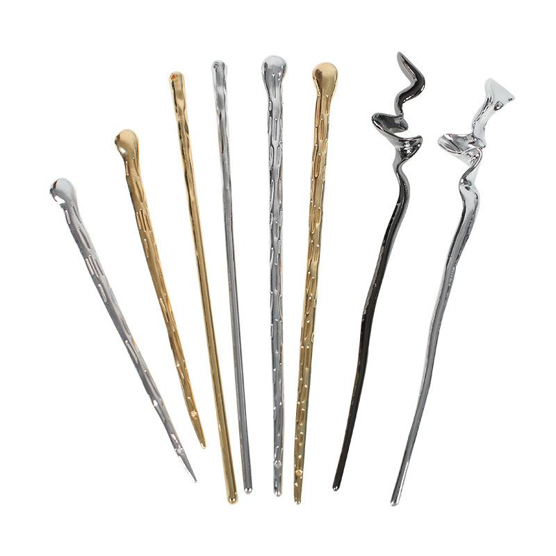 High-End Simple Cold Wind Hairpin Metal Daily Back Head Plate Hairpin for Children Handmade Hair Accessories