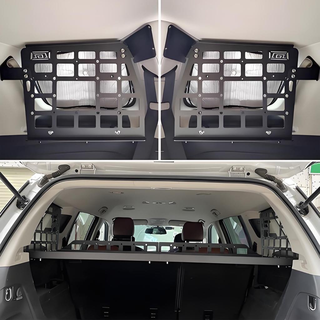 for Isuzu MU-X RF 2013-2019 Modular Storage Panel Shelf Rear Trunk Molle Panel Luggage Carrier Trunk Organizer Boot Space Saver