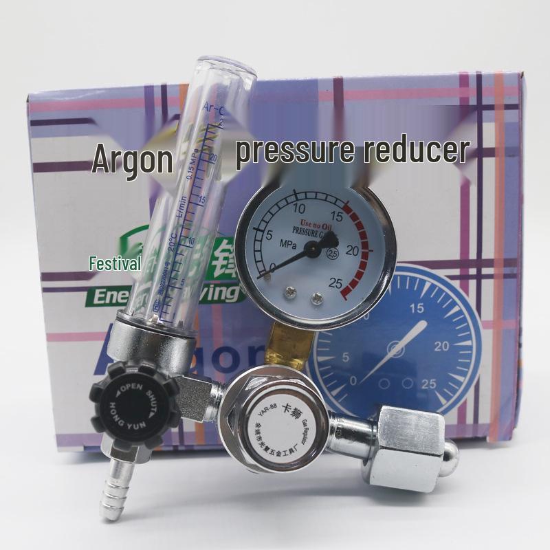 Card Lion Argon Regulator with Tube: Durable, Energy-Saving Pressure Reducing Valve for Argon Arc Welding.