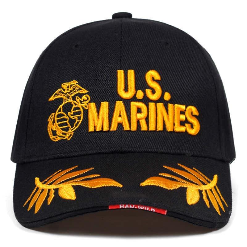 Кепка для улицы US MARINES с вышивкой, Бейсболка Корпуса морской пехоты, Камуфляжная военная кепка