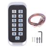 125KHz RFID Access Control Password Swiping Card Wiegand26 Metal Backlight Keypad Security Entry