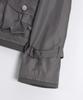 ASYMMETRY Gathered Zip Layer Jacket / Black
