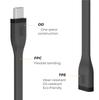 115mm Ultra Short FPC USB-C Cable 180 Rotatable Plug 100W PD Fast Charging 40Gbps 4K60Hz SSD Docking Station