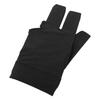 Billiards Pool Gloves Breathable Elastic Anti Slip 3 Fingers Cue Gloves Cue Sports Gloves for Training Black