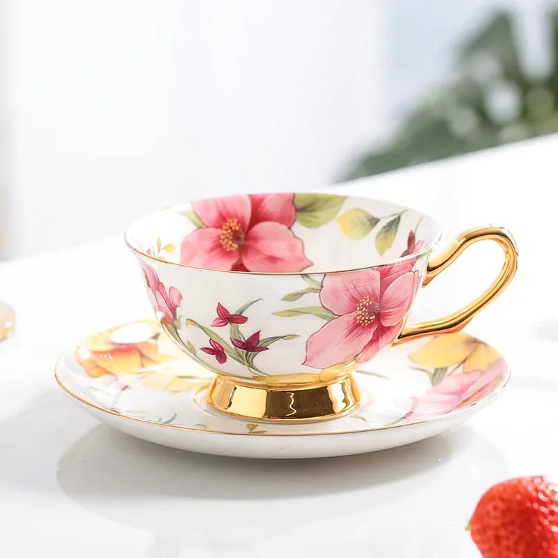 Bone China Coffee Cup Saucer Ceramic Cup Saucer Black Tea Cups Saucer Mug High Bone China Water Cups Coffee Mug