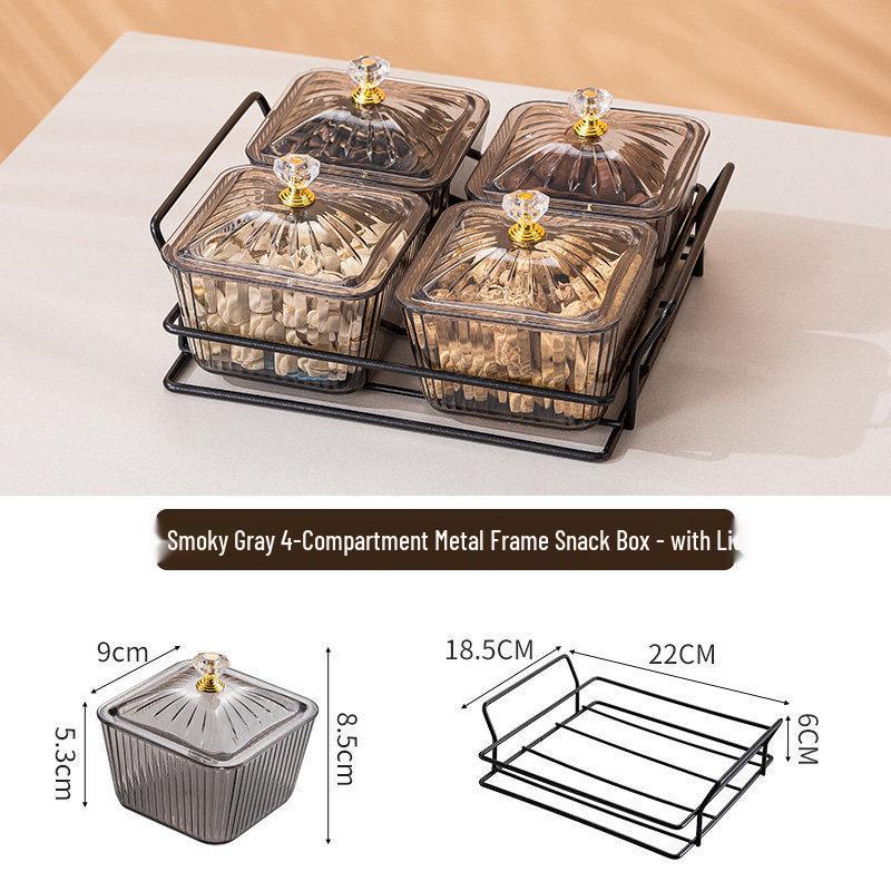Креативная пластиковая тарелка с отделениями для закусок для гостиной или бара