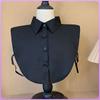 2023 Shirt Fake Collar Lace Black White Shirt Detachable Collar Suit Men Female Shirt Lapel Top Summer Thin Cool Fake Collar